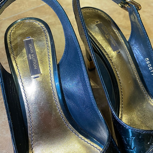 LOUIS VUITTON Green Monogram No Doubt! Sling back Sandal - Picture 6 of 13